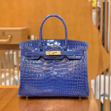 Perfect Hermes Birkin 30cm 6O Vert Cypres imported Niloticus full handmade  - lushenticbags